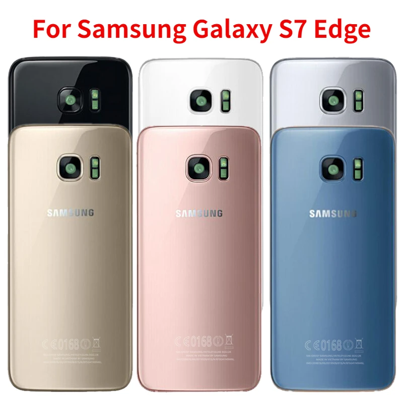 

5.5inch Back Cover For Samsung Galaxy S7 G935 Battery Cover Rear Door Glass Housing Case with Camera Lens