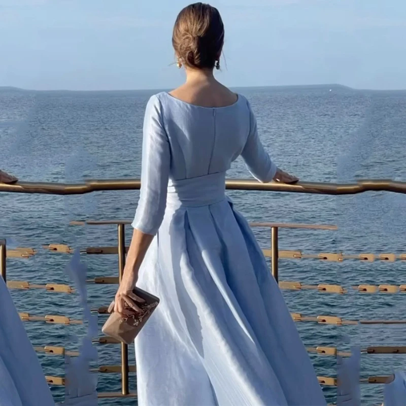 Beautyblue элегантные женские платья 2024 новая мода однотонные с завязкой на талии