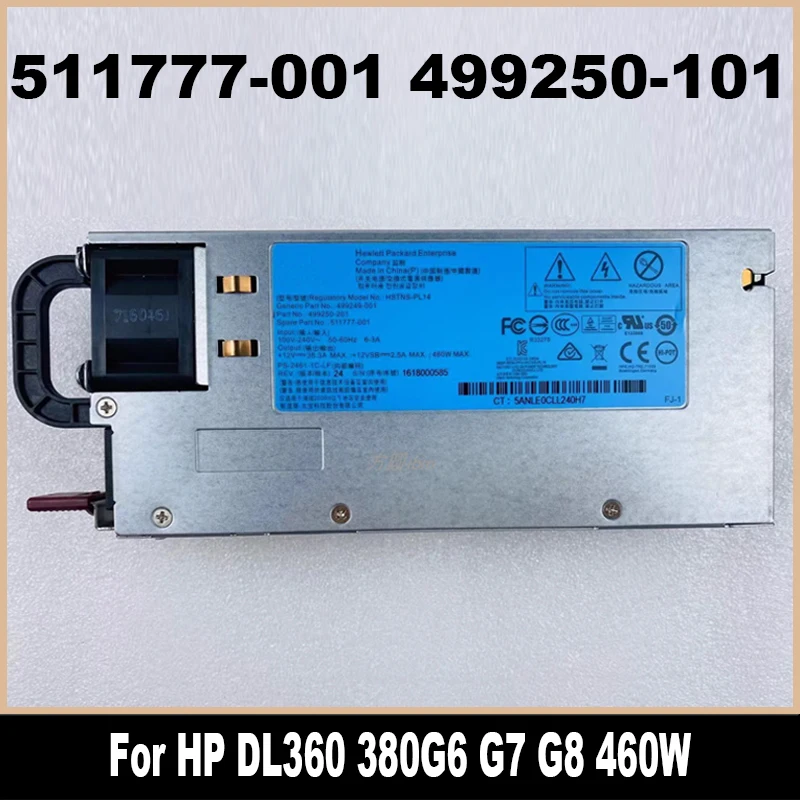 Оригинал 511777 -001 для серверного блока питания HP DL360 380 G6 G7 G8 мощностью 460 Вт DPS-460EB A
