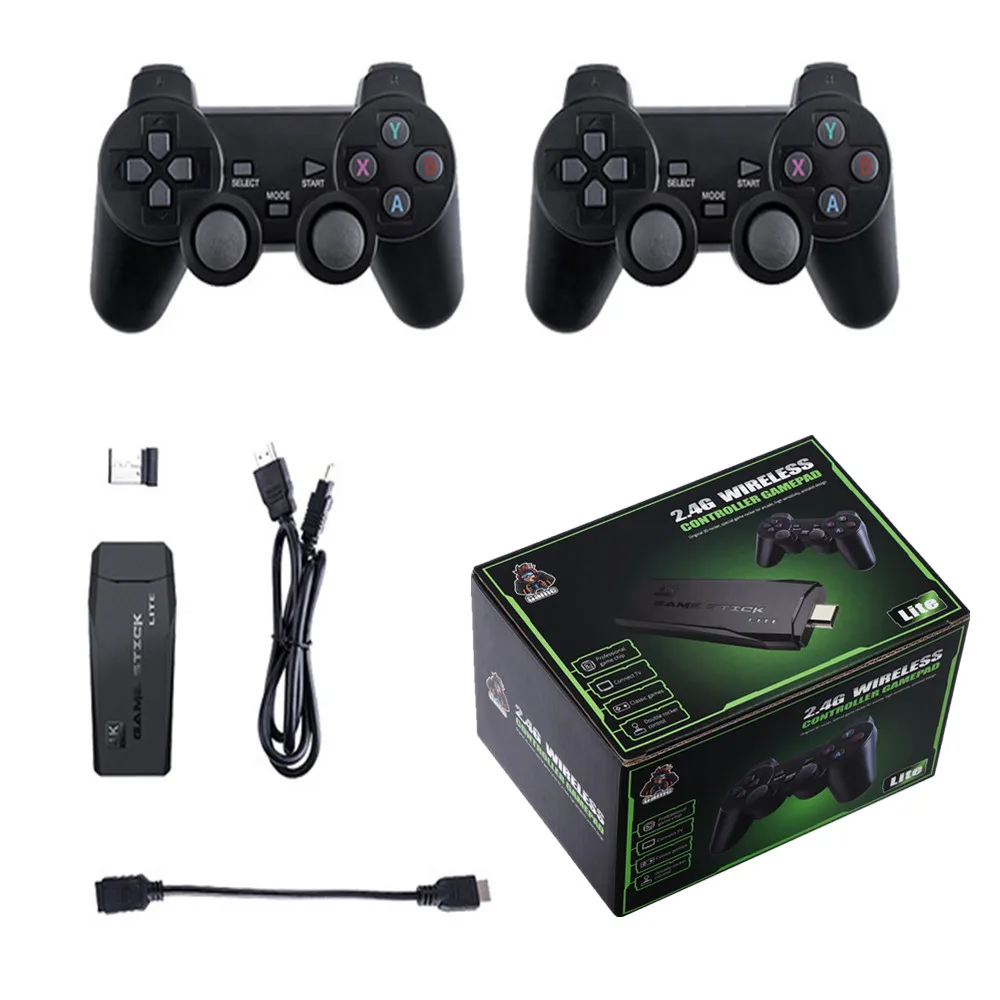 Video Game Console 2.4G Double Wireless Controller Game Stick 4K 15000 Games 64 32GB Retro Games for PS1/GBA Boy Christmas Gift images - 6