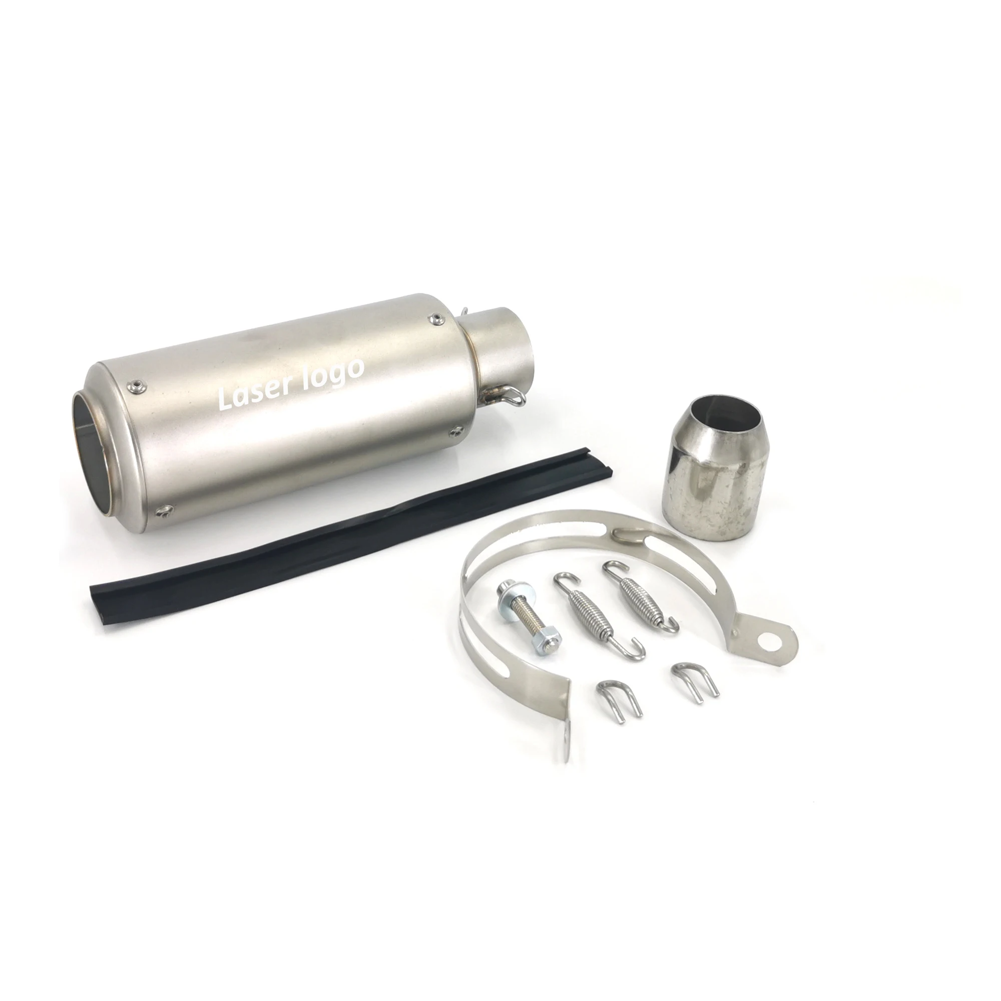 Глушитель выхлопной трубы для мотоцикла горшок скутера с лазерным логотипом Suzuki