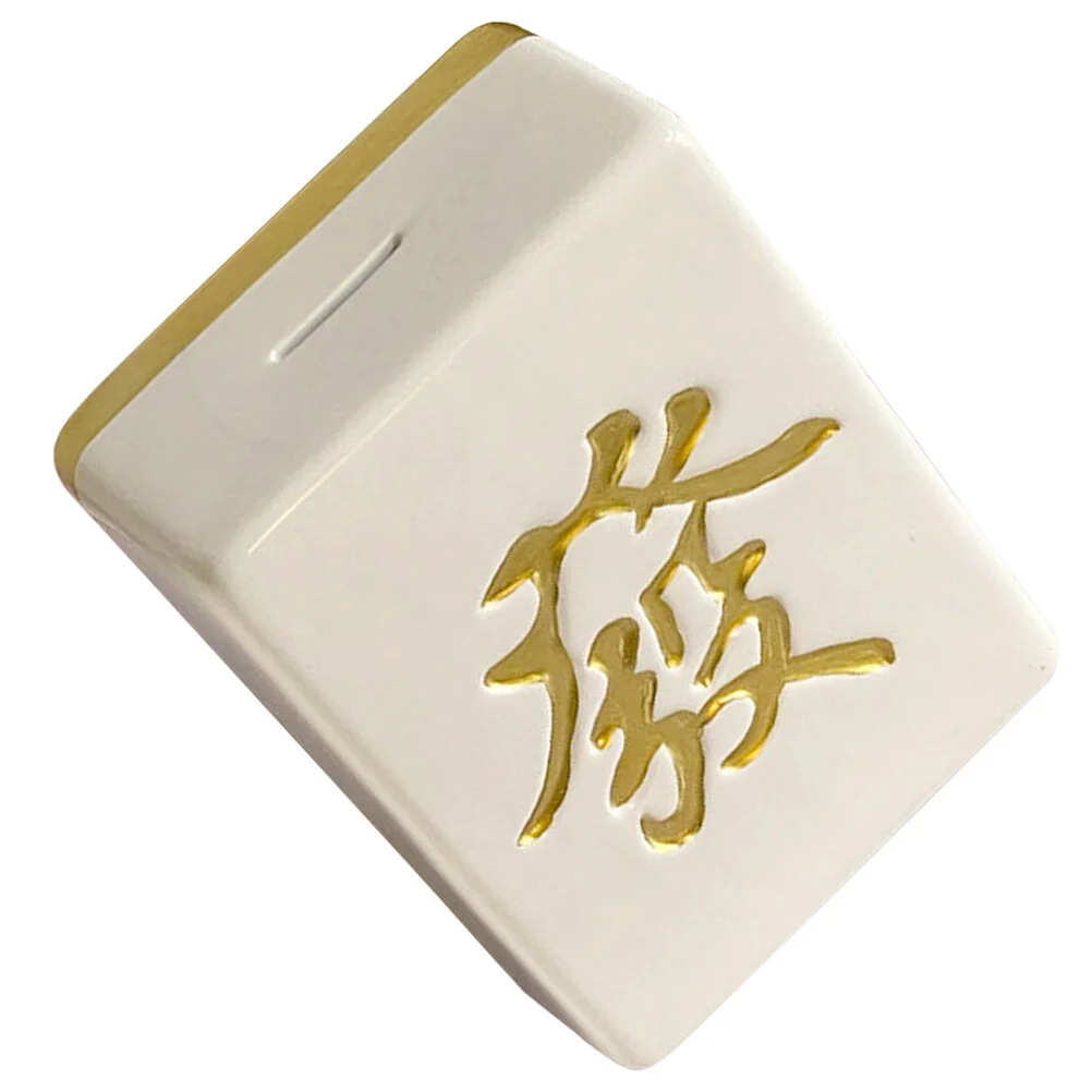 

Savings Box Office Gifts Holder Piggy Banks Adults Mahjong For Cash Ceramics Office