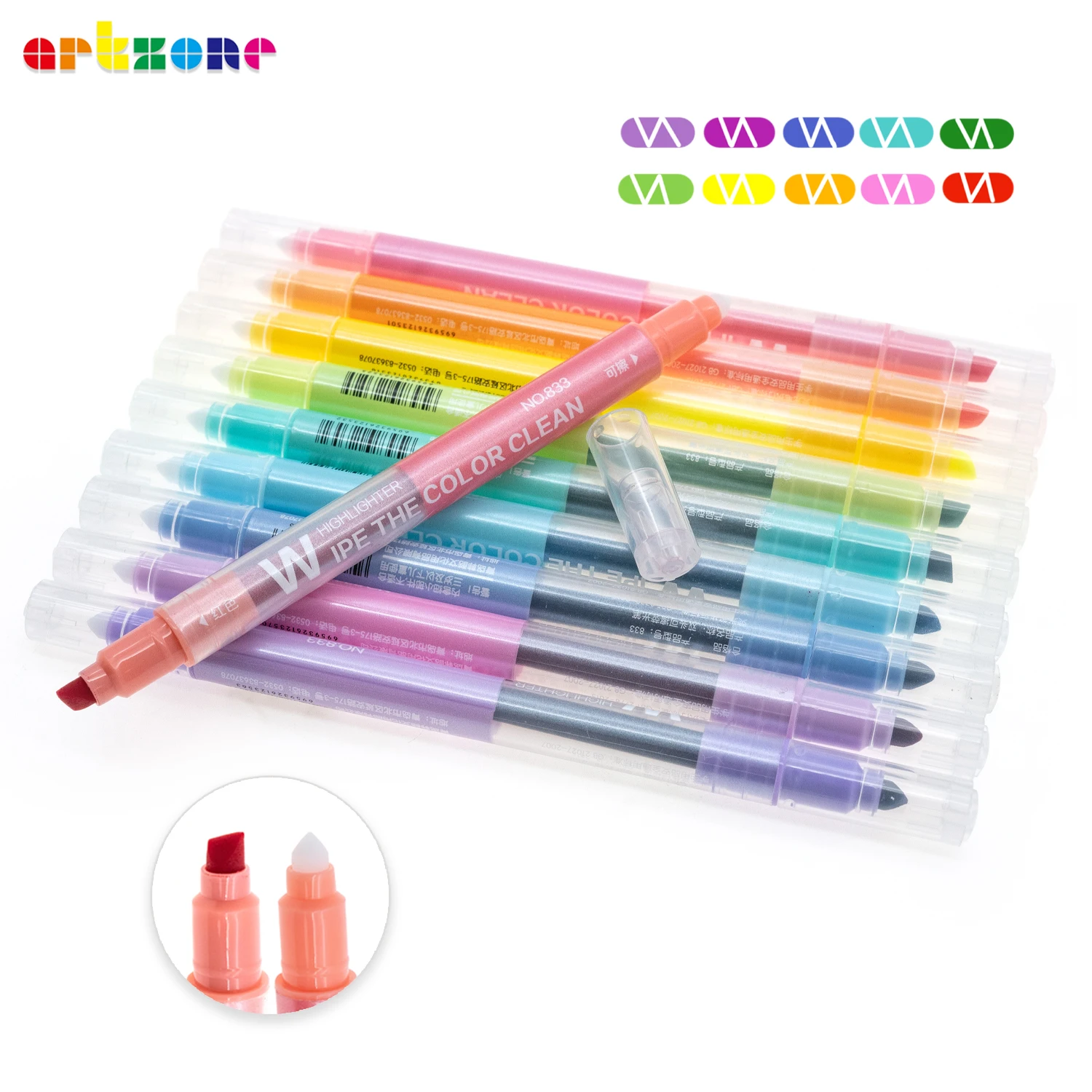 10 шт. двусторонние флуоресцентные маркеры для письма | Канцтовары офиса и дома