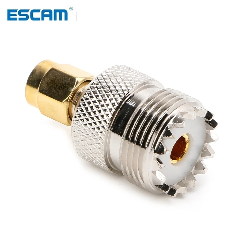 

ESCAM Hot Sale UHF Female to SMA Male Plug Connector Coaxial Adapter