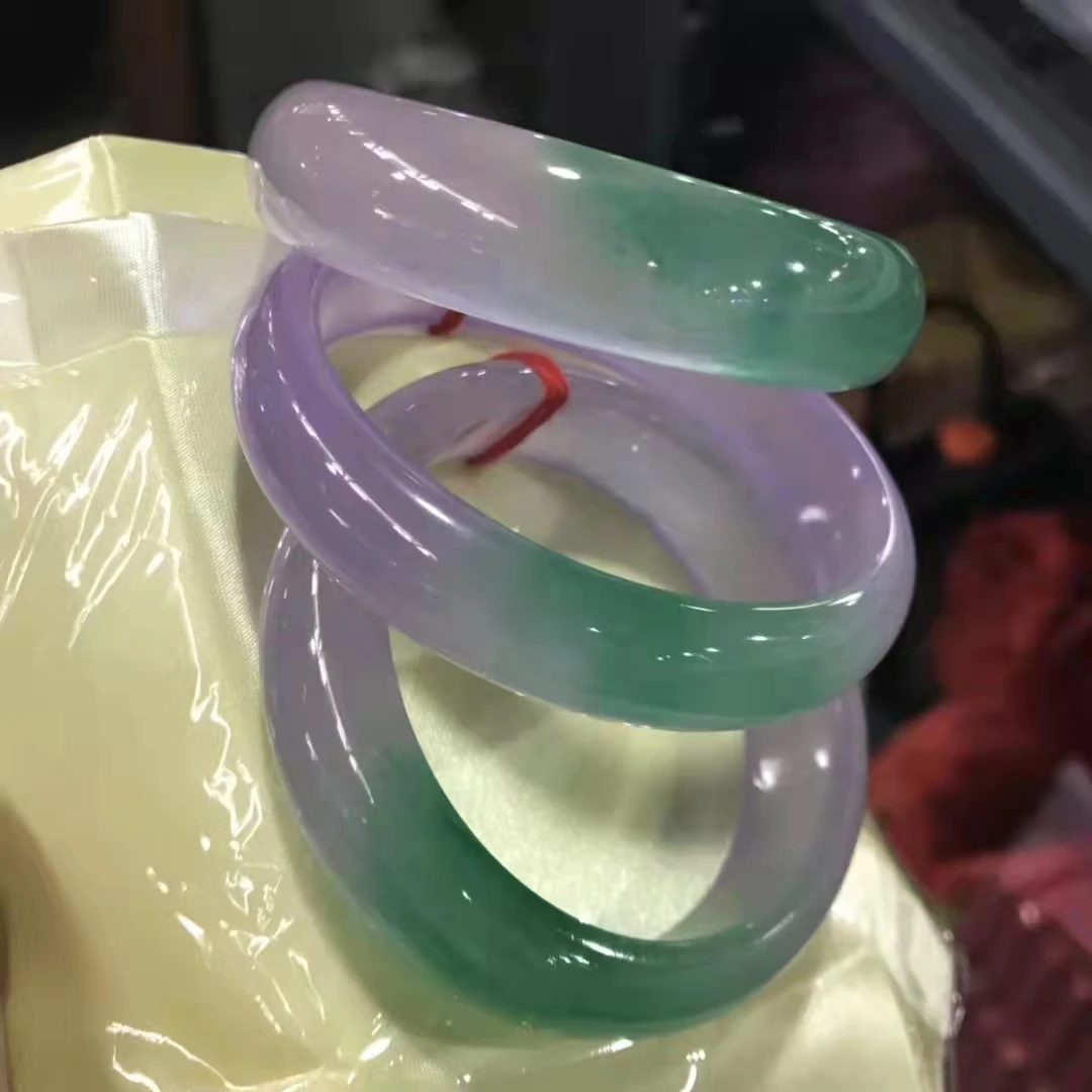 Редкий Натуральный ядеит украшение для рук ледяной вид фиолетовый растущий