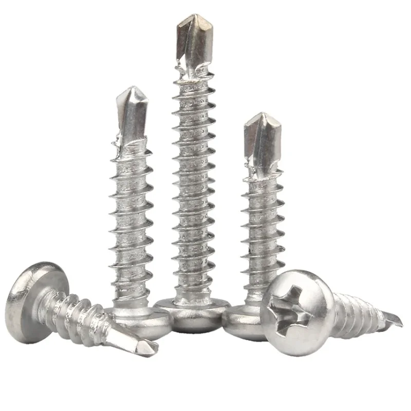 Саморез с круглой головкой из нержавеющей стали и углеродистой M2.9 ~ M6.3