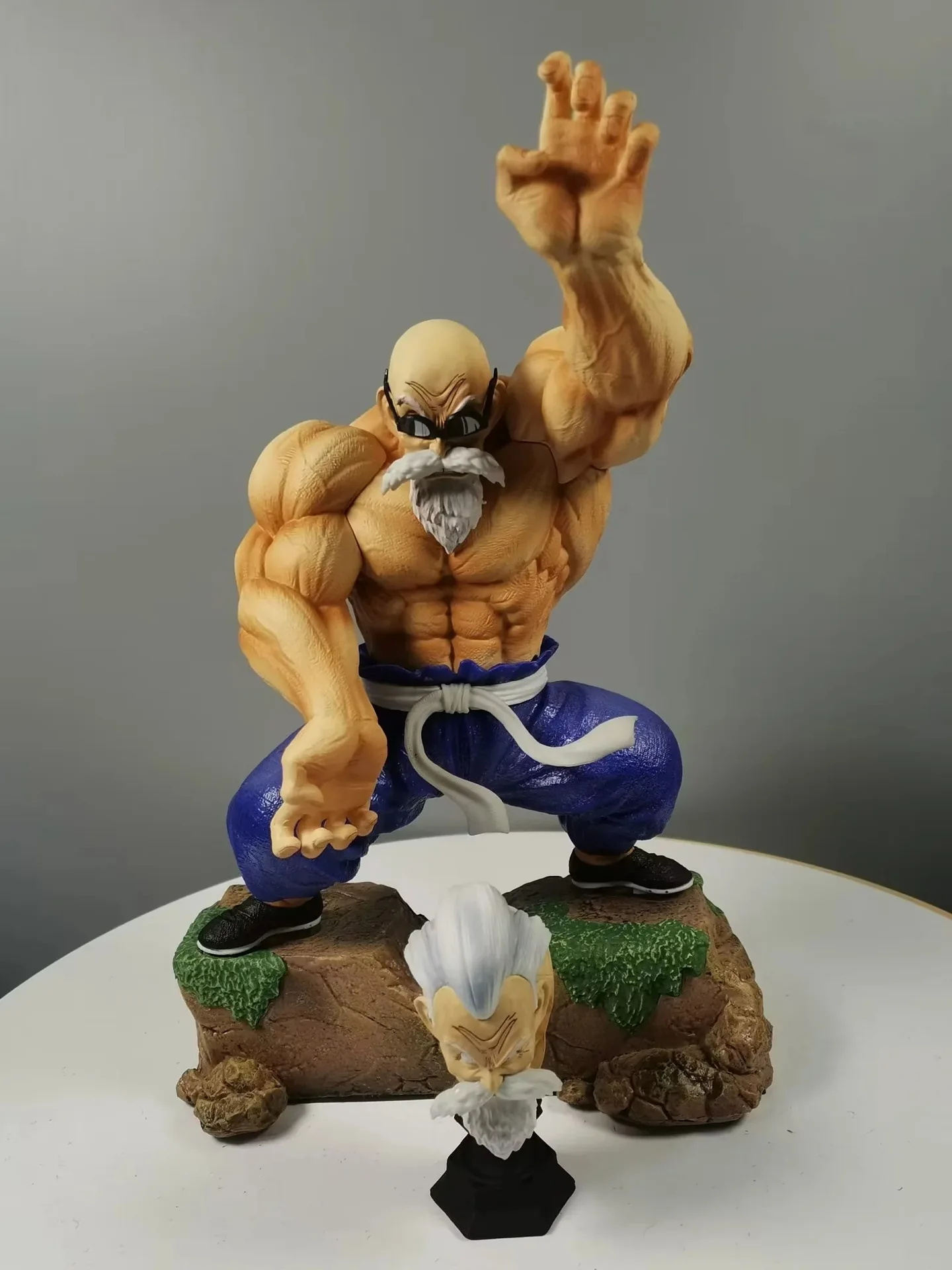 

Dragon ball Super Saiyan Master Roshi muscle two heads standing Ver. Anime Action Figure Toys 27CM