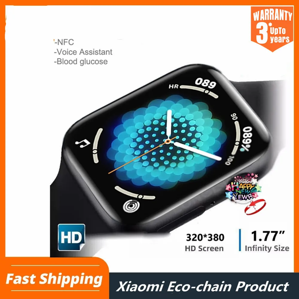 

Xiaomi NFC SmartWatch Men Women Smart Watch 44mm 328*380 Siri Voice Assistant Bluetooth Call HW37plus PK HW22 W66 IWO13 HW56plus