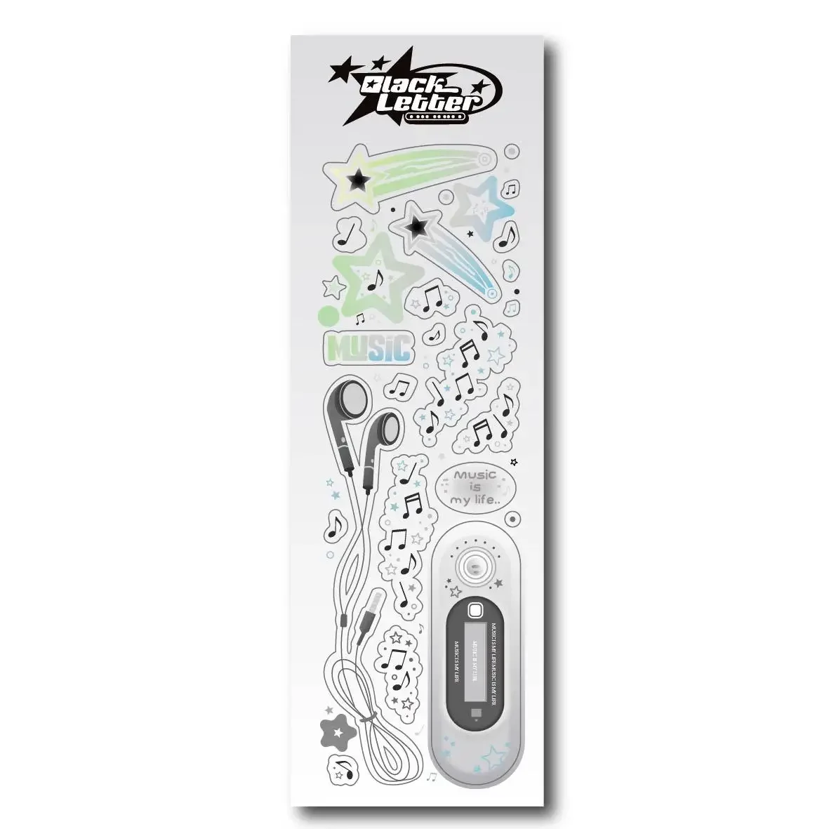 

Серебряные стикеры Y2K