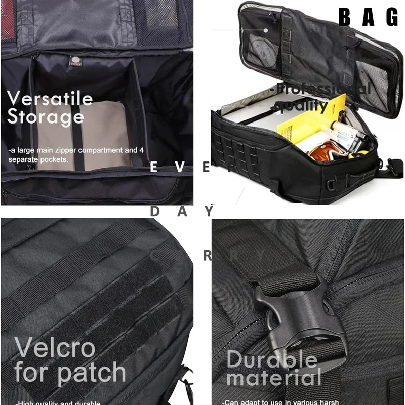 40L 60L 80L Travel Duffel Bag Military Tactical Backpack with Adjustable Strap Weekender Bag for Men Women Waterproof Gym Bags 4