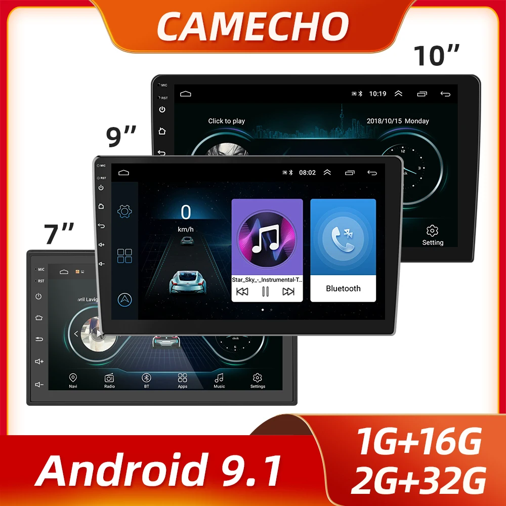 

Camecho 2 din Car Android Radio Multimedia Player 7 9 10 inch For Toyota Volkswagen Hyundai Kia Renault Nissan Honda Audi Lada