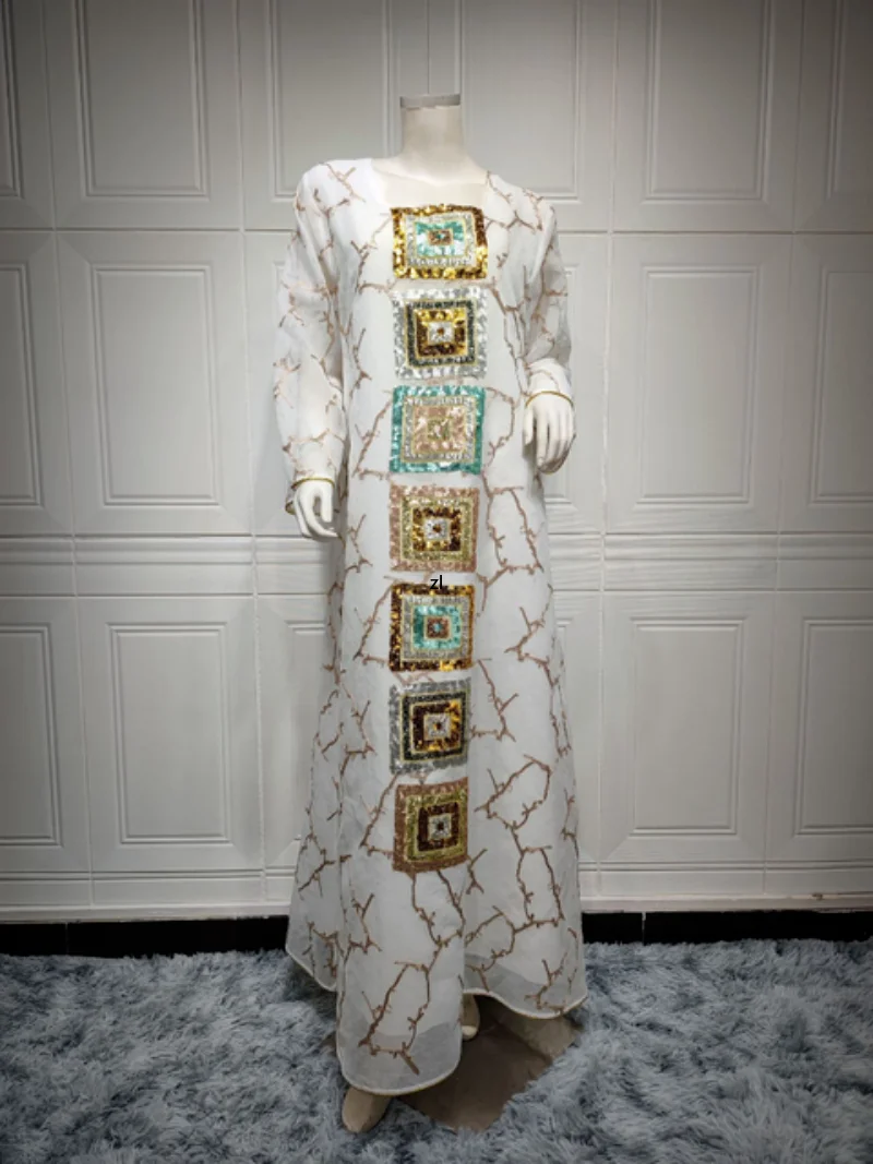 Morocco Party Dress Muslim Women Abaya India Embroidery Sequins Abayas Dubai Turkey Islam Kaftan Robe Longue Vestidos Largos