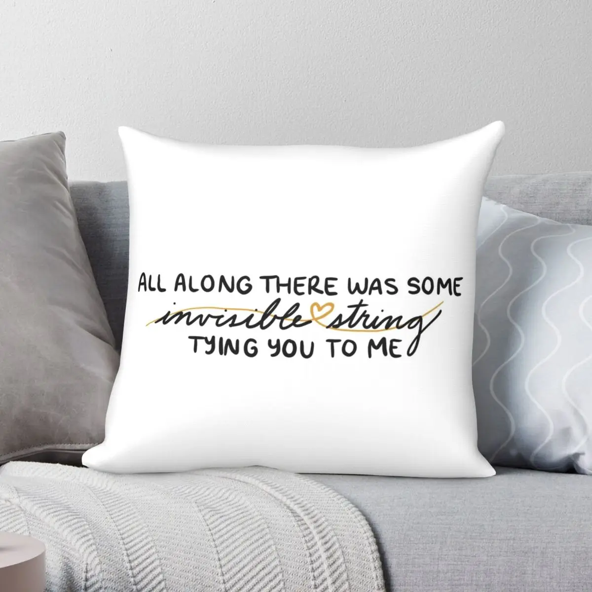 

Invisible String Pillowcase Polyester Linen Velvet Pattern Zip Decor Throw Pillow Case Car Cushion Case 18"