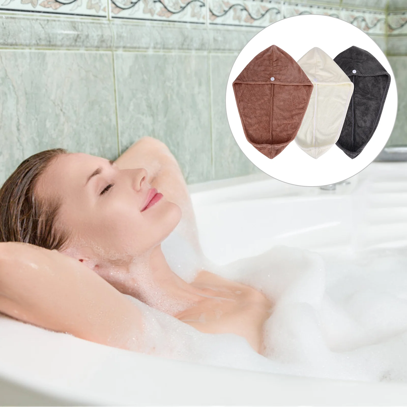 

Towel Hair Bathing Cap Drying Wrapped Dry Hat Absorbent Supplies Washing