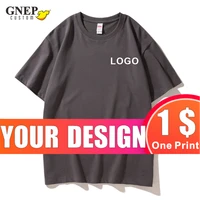 gnep summer icy breathable t shirt custom printed solid color short sleeve top embroidered logo company team business casual tee