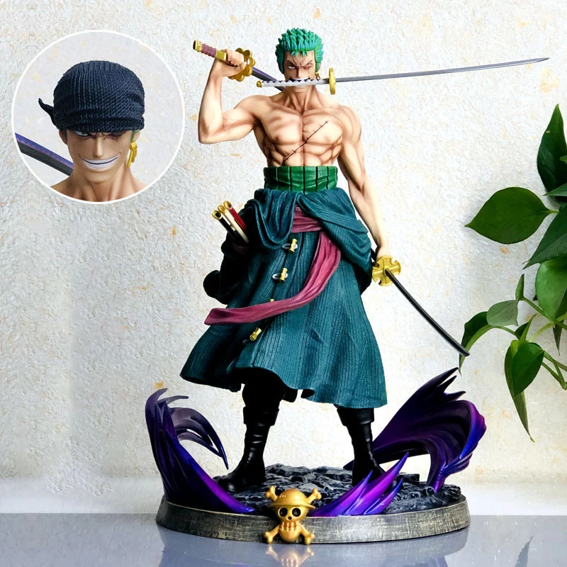 

37cm One Piece Fantasy Series Gk Roronoa Zoro Anime Figurine Pvc Ornament Model Action Figure Collection Toys For Child Gifts