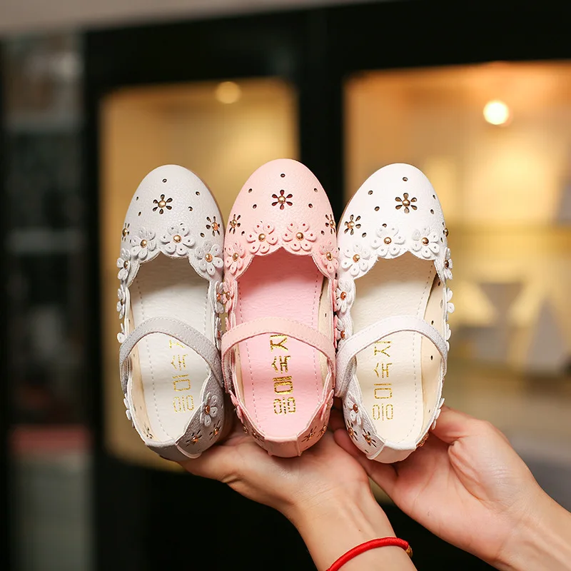 Girls' Leather Shoes Children's Princess Shoes New Fashion Foreign Little Girl Shoes Baby Soft Sole Children's Toddler Shoes enlarge