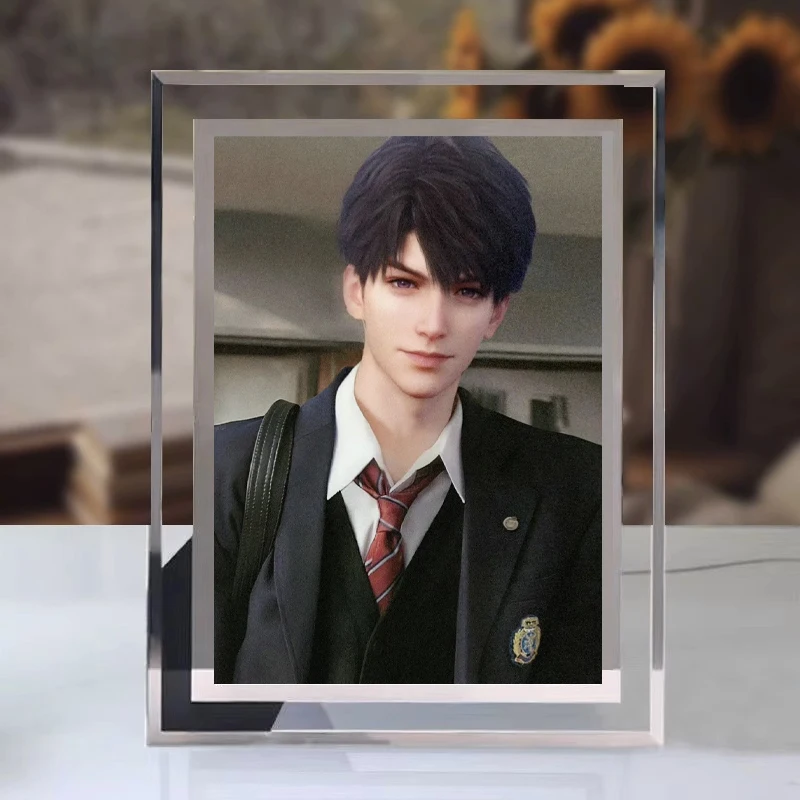 Аниме Love and Deepspace Caleb Косплей Стеклянная фоторамка Настольный макет Фоторамки