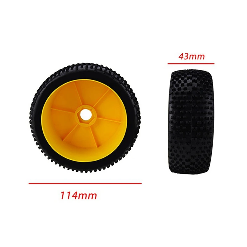 4 шт. 17 мм шестигранные 1/8 RC внедорожные багги автомобильные резиновые шины обод