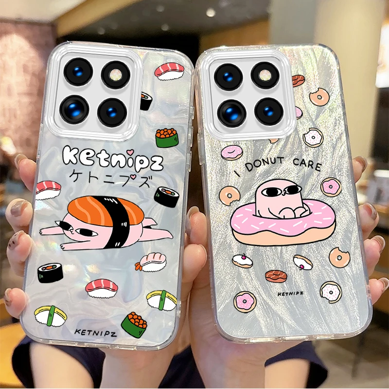 Милый чехол для телефона с рисунком K-Ketnipz Xiaomi 15 Pro Poco X6 X3 F6 M6 M4 C75 13T 14T 11X 11 Lite жесткий