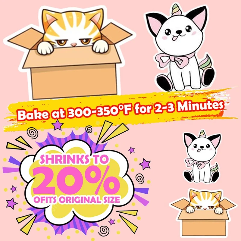 Набор термоусадочных пластиковых листов для печати набор розовых девочек и