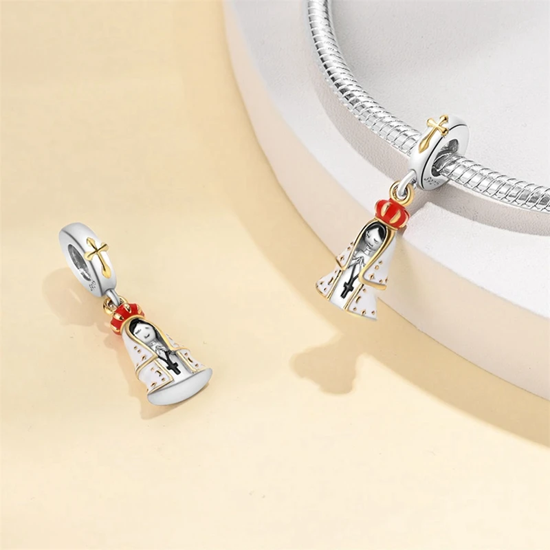 Шармы из серебра 925 пробы для браслета в виде гантели с оригинальными бусинами