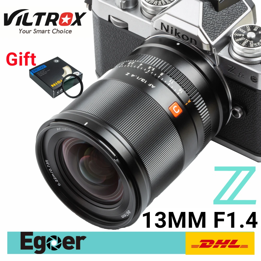 

Viltrox 13 мм F1.4 широкоугольный объектив с автофокусом и большой диафрагмой для фотоаппаратов Nikon Z ZFC Z50 Z7 Z6 Z5