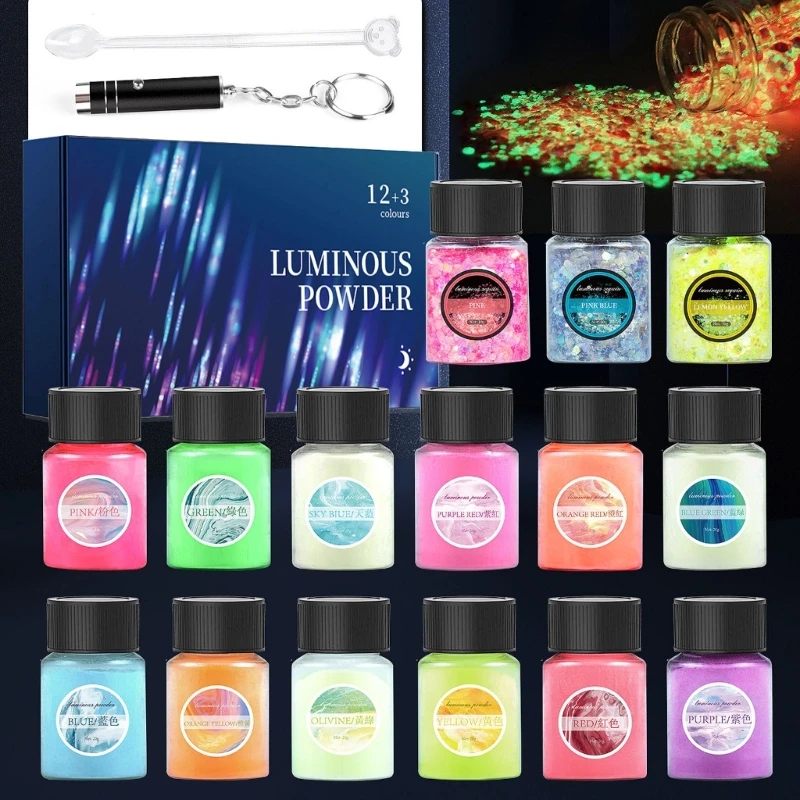 

Luminous Pigment Powder Resin Dye Phosphor Powder for Epoxy Paint Art 40GB