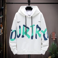 unisex japanese harajuku design colorful letter hip hop streetwear loose sweatshirts cotton long sleeve hoodies