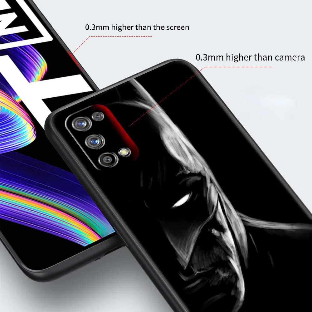 Чехол с логотипом Бэтмена для Realme C21 C15 8 7 6 Pro XT GT C3 C11 C12 C21Y мягкий чехол телефона Oppo