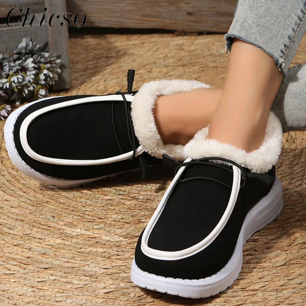 

Женские зимние ботинки из хлопка, новинка 2022, женские Теплые ботильоны, большие размеры 36-43, женская домашняя обувь на плоской подошве для сн...