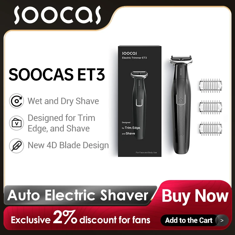 For Men Intelligent Wet Dry Beard Shaving Trimmer Rechargeable Portable Floating Three Tip