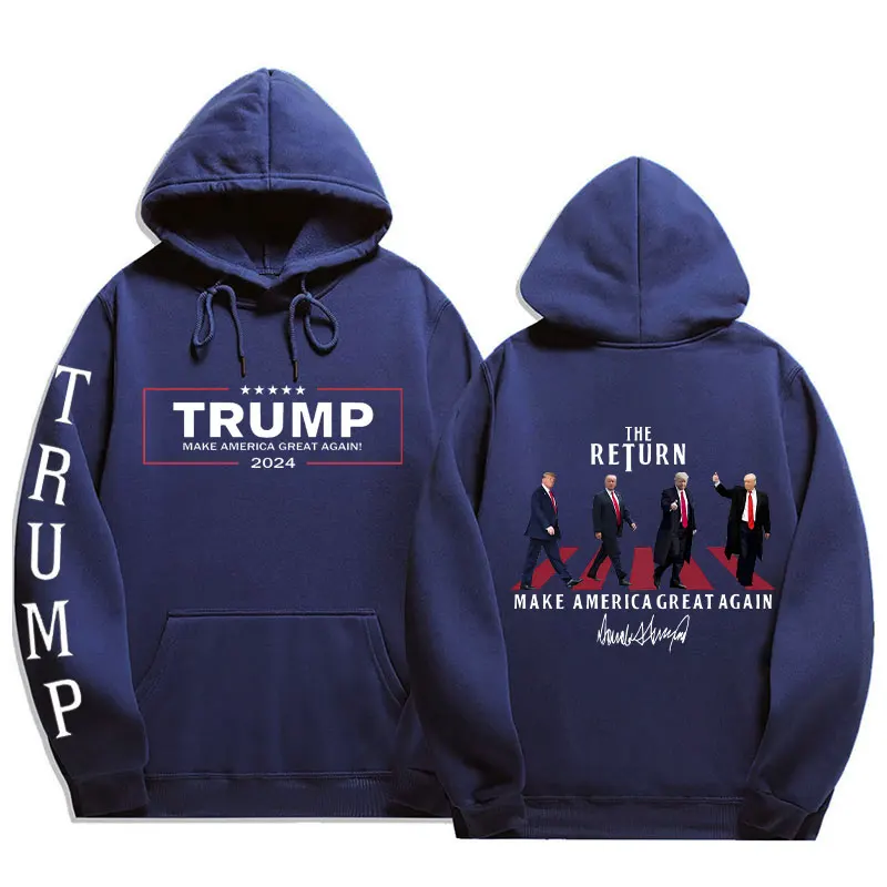 Мужская толстовка Trump Election 2024 сделай Америку снова великим зимние толстовки с