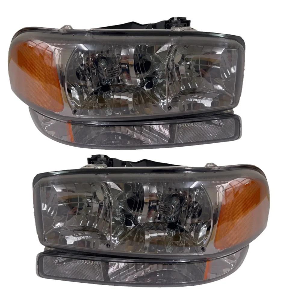 

Пара фар для Gmc 1999 2000-2006 Sierra 1500 Yukon XL 1500 Denali, США, стандартные оригинальные галогенные галогенные автозапчасти в сборе