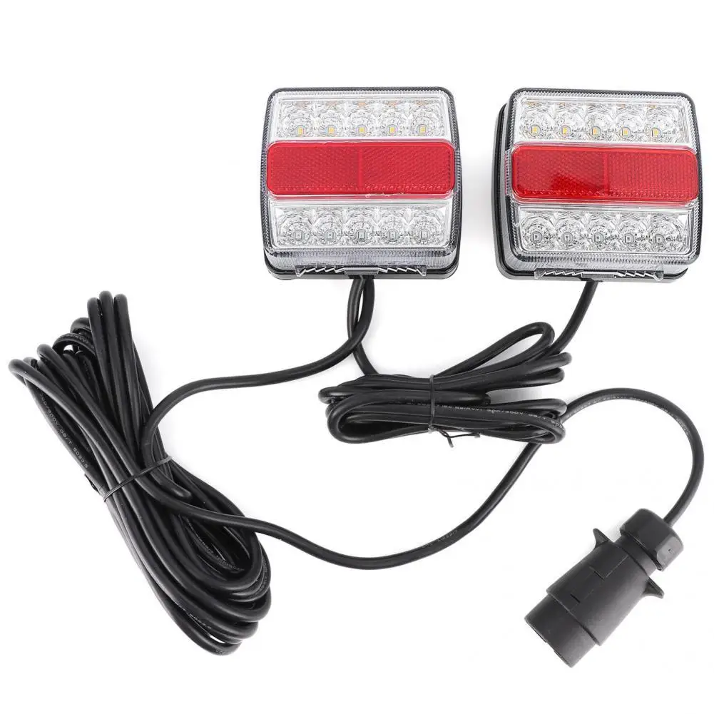 

2Pcs Simple Rear Light Standard 15 LEDs Sturdy 15 LEDs Magnetic Trailer Taillight Replacement