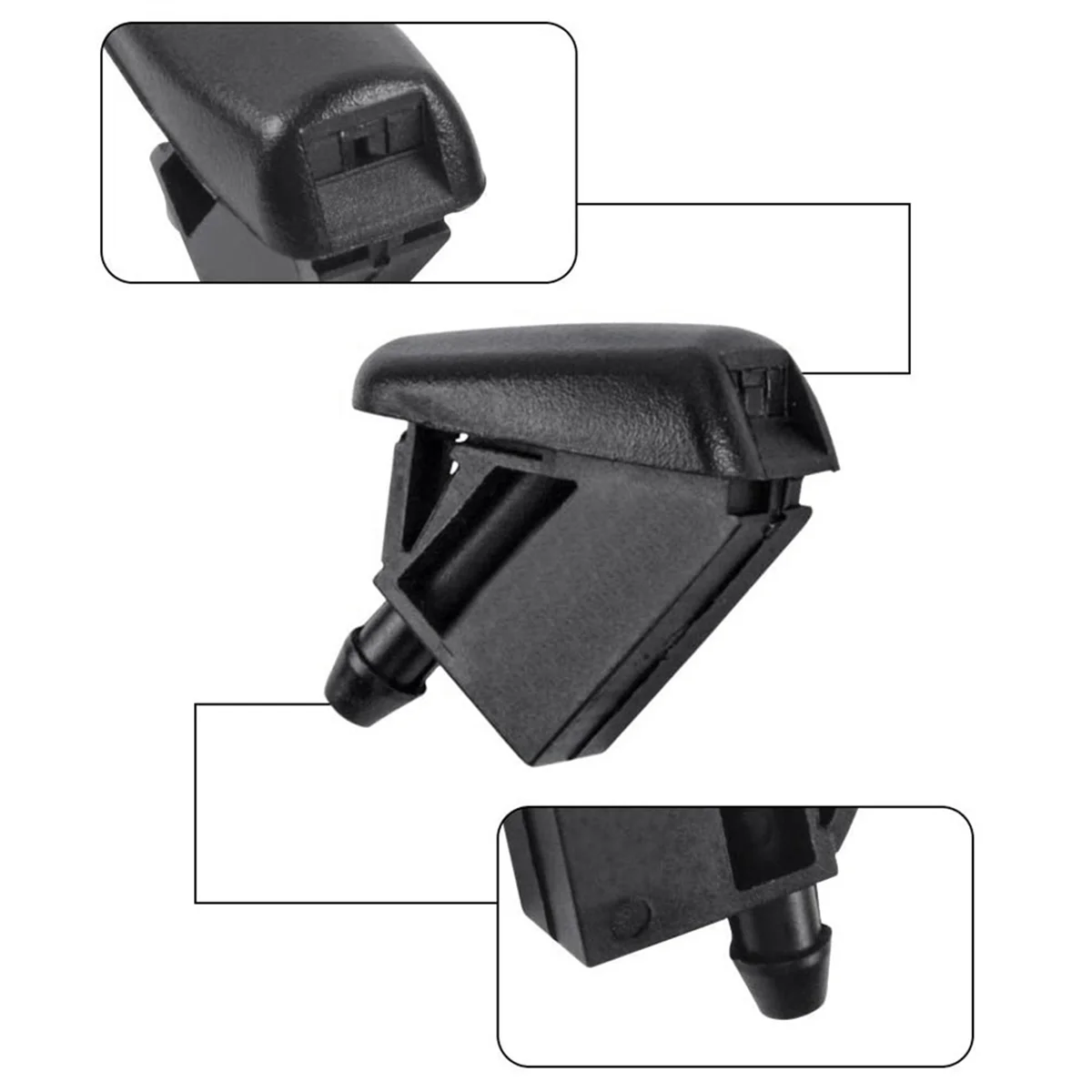 2шт. 1708796 Форсунка омывателя переднего стеклоочистителя Jet BM 5117666 АА для Ford Focus MK2 MK3