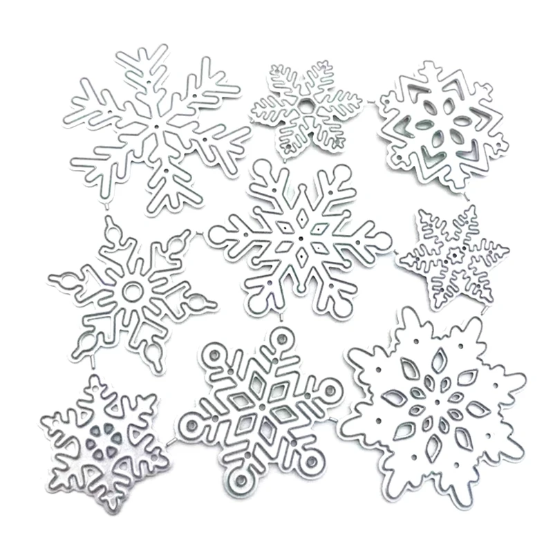 

Металлические Вырубные штампы со снежинками, фотоальбом, бумажная карта, шаблон, форма, тиснение, крафтовое украшение