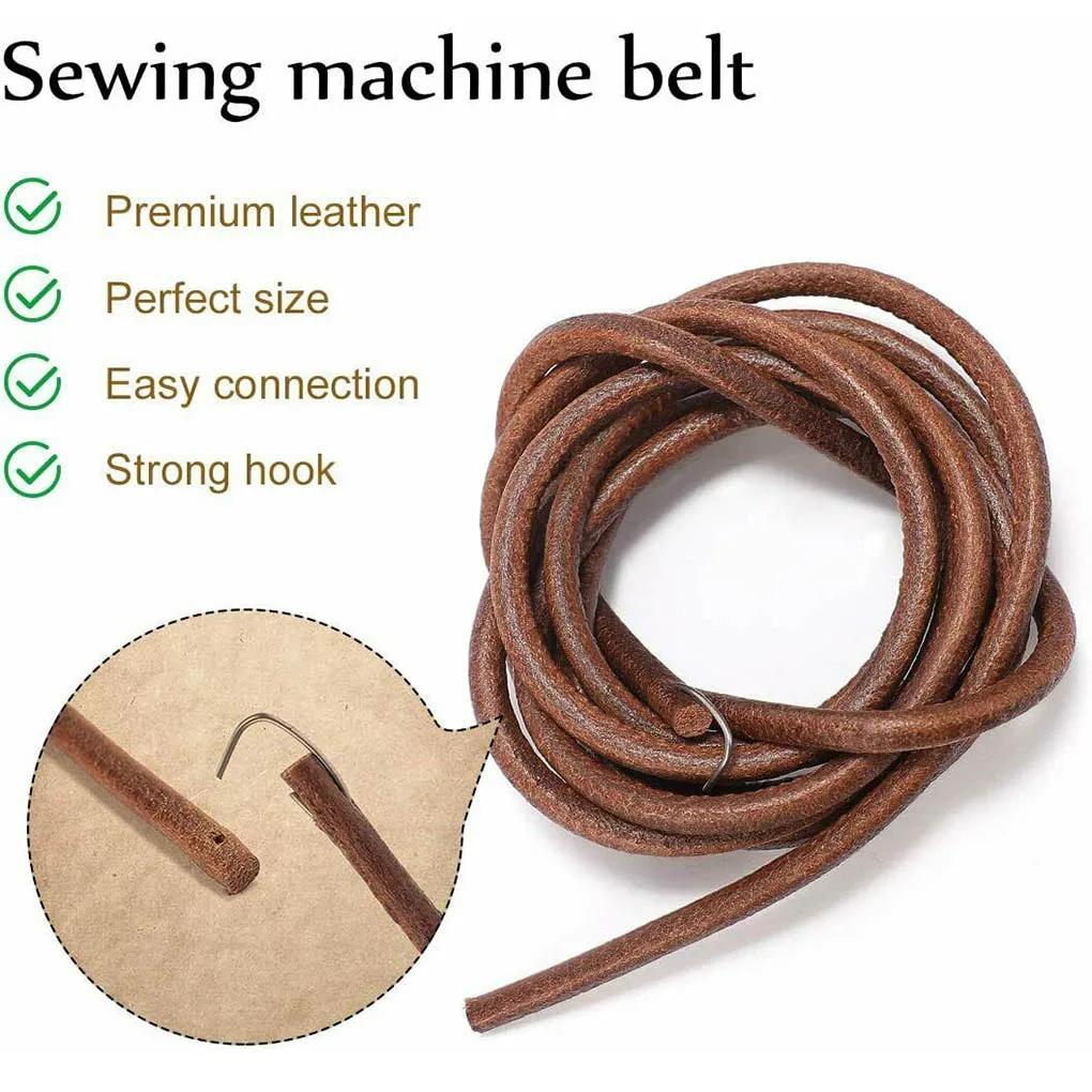 

2PCS Leather Belt Treadle Parts With Hook For Singer Sewing Machine Household Home Old Sewing Machines Accessory