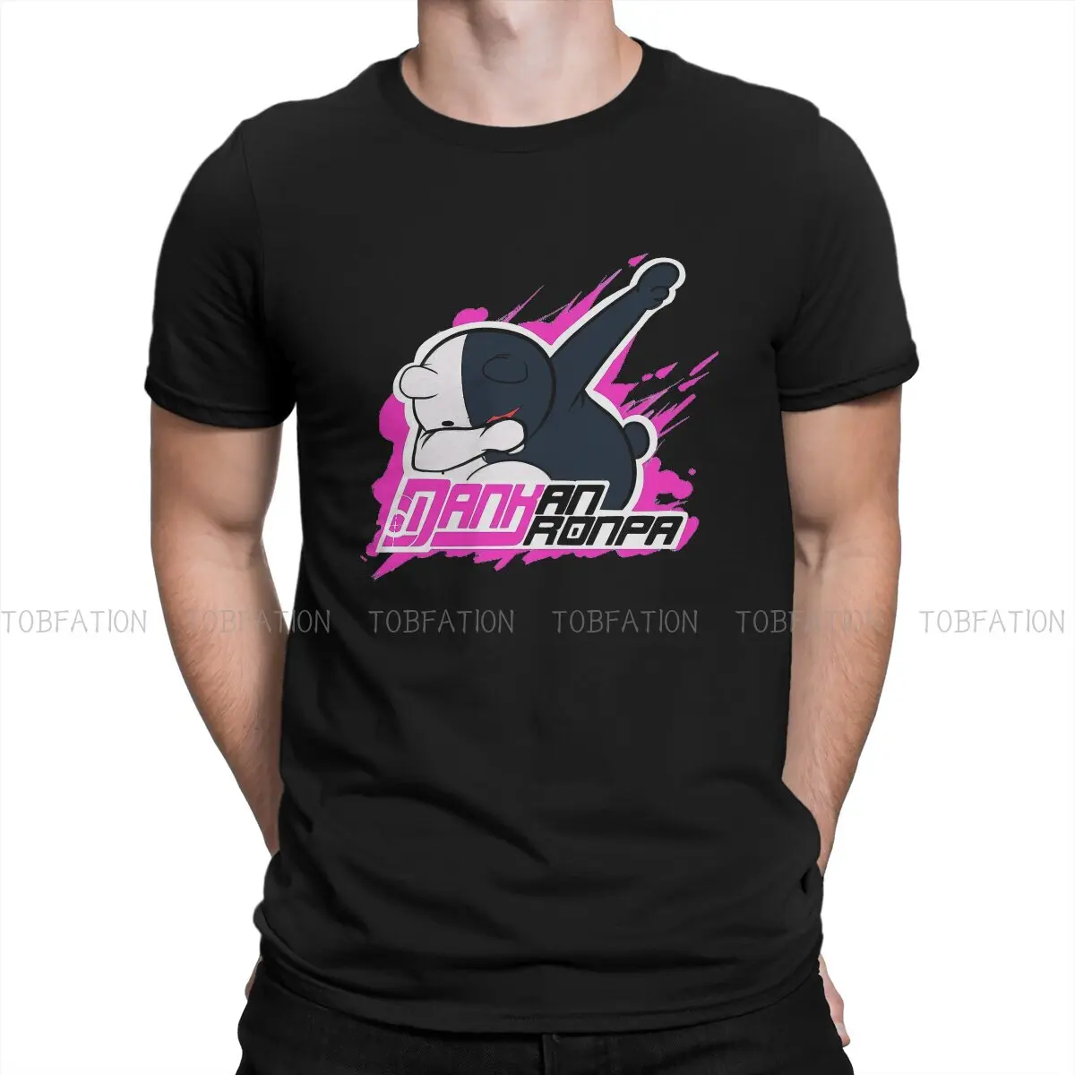 

Monokuma Danganronpa Trigger Happy Havoc TShirt for Men Cool Basic Casual Sweatshirts T Shirt High Quality Trendy Loose
