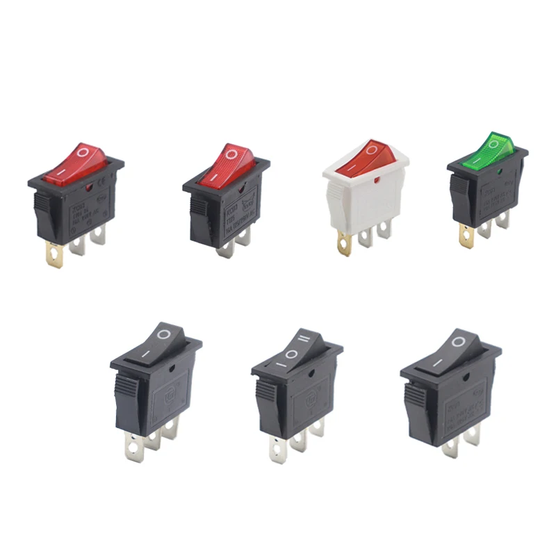 [10-2 шт.] KCD3 клавишный переключатель ВКЛ-ВЫКЛ-ВКЛ 2 положения 3 контакта