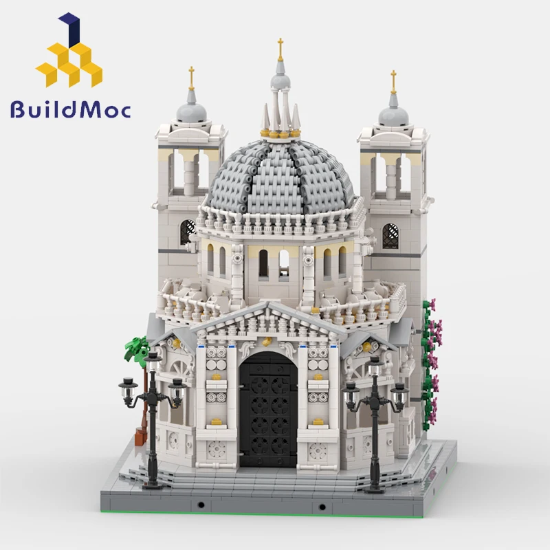 

BuildMoc, набор строительных блоков для церкви Санта-Мария, Салют, Венецианский замок, дворец, дом, кирпичи, игрушки, подарки на день рождения и Рождество