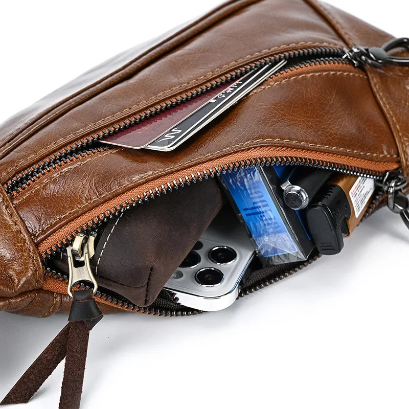 Рисунок 4 - Модная мужская нагрудная сумка из натуральной кожи