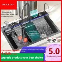 Кухонная раковина из нержавеющей стали NoEnName_Null  одночашевая с водопадом