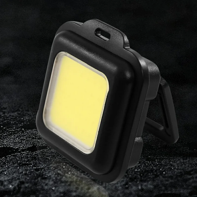 

Mini Work Light LED Camping Light 6cm Flashlight Glare COB Keychain Light USB Charging Emergency Lamps Strong Magnetic Light