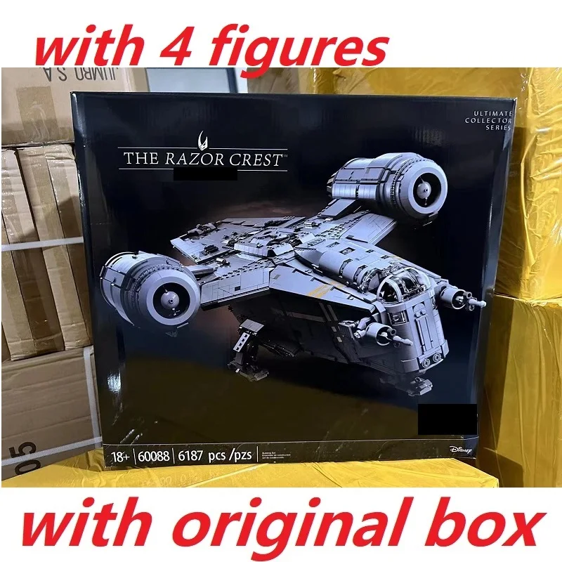 

IN STOCK luxury Razor Crest Building Blocks Model Fit 75331 6187pcs Spacecraft Bricks Toys for Boys Birthday Gift Set