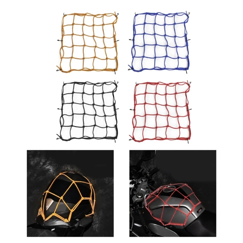 

Bungee Cargo Net Reflective Cargo Net Motorcycle Luggage Bungee Netting tretchable Bungee Cord Mesh for Motorcycles Bike H9EE