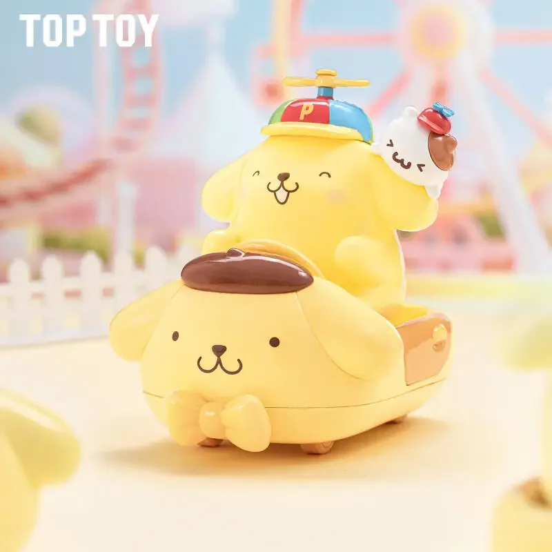 Фото TOPTOY SANRIO POMPOMPURIN Серия «Парк развлечений» — Слепая коробка-сюрприз, Настольное украшение, Игрушки в слепых пакетах, Аниме-фигурка, Милая модель №4