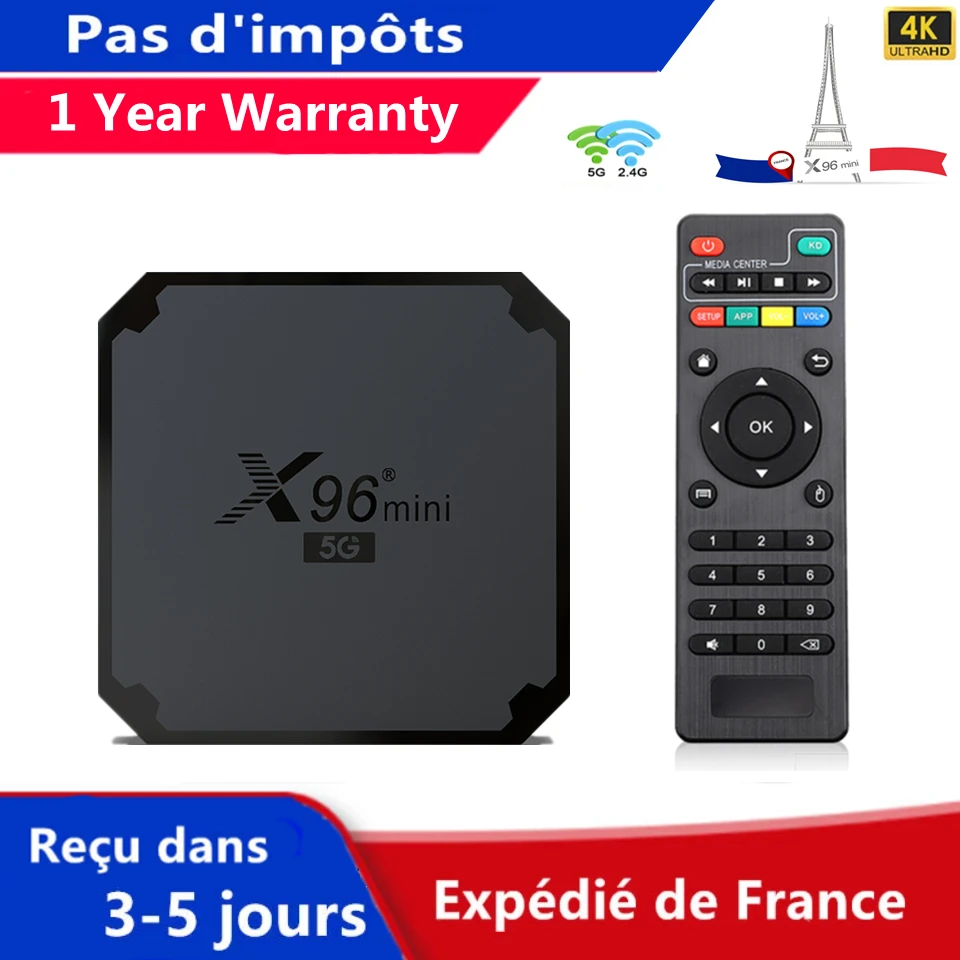 

New X96 Mini Iptv Android TV Box 9.0 S905w4 5G 2G 16G 4k M3u Smart Ip Tv Set Top Box Neo Tv Francais Ship From France