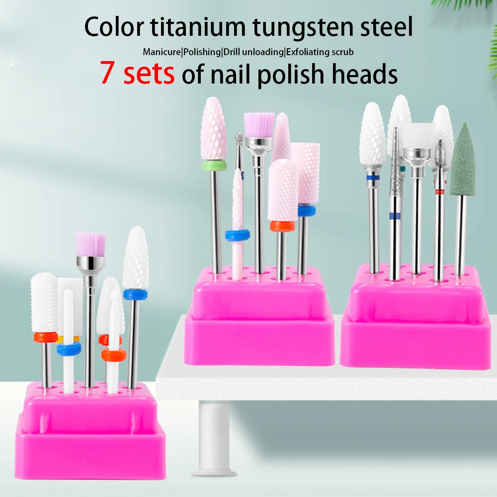 

Tungsten Carbide For Manicure Pedicure Tools Nail Drill Bit Rotate Burr Milling Nails Files Buffer Cutter Electric Art Accessory