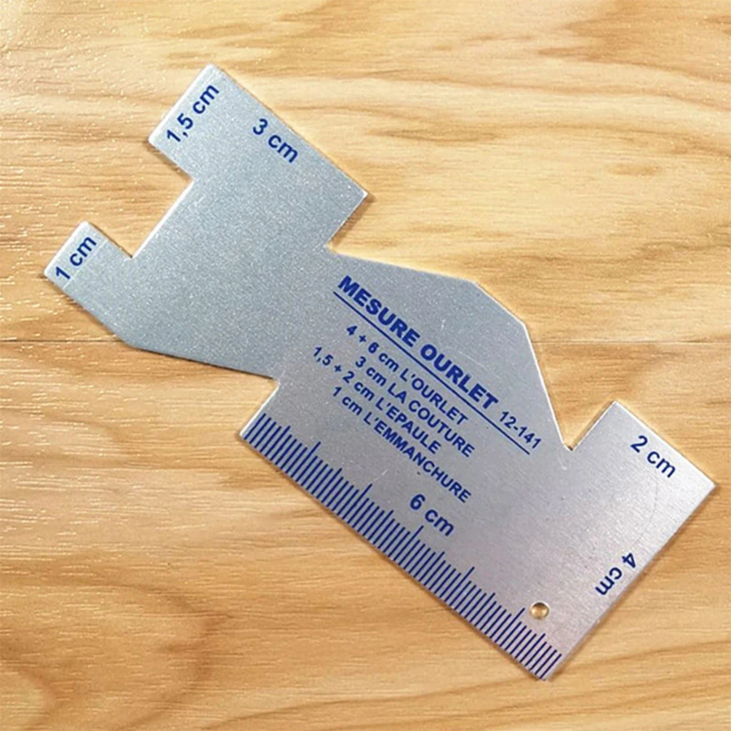 Измеритель точности швов металлическая стёганая строчка фотошаблон линейка для